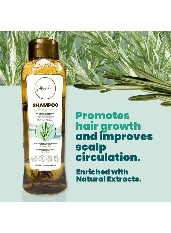 ANYELUZ Nyeluz Kit Duo Rosemary Shampoo + Mini Travel Size ; With Onion Extract ; Hyaluronic Acid And Rosemary  - Image 5