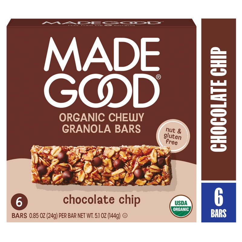 MADE GOOD MadeGood Chocolate Chip Granola Bars, 6 Healthy Snack Bars, 0.85 oz Each - Image 2