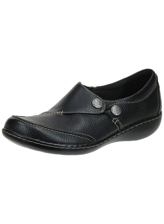 clarks Women's Ashland Lane Q Slip-On Loafer Black 6, 38 EU - Image 1