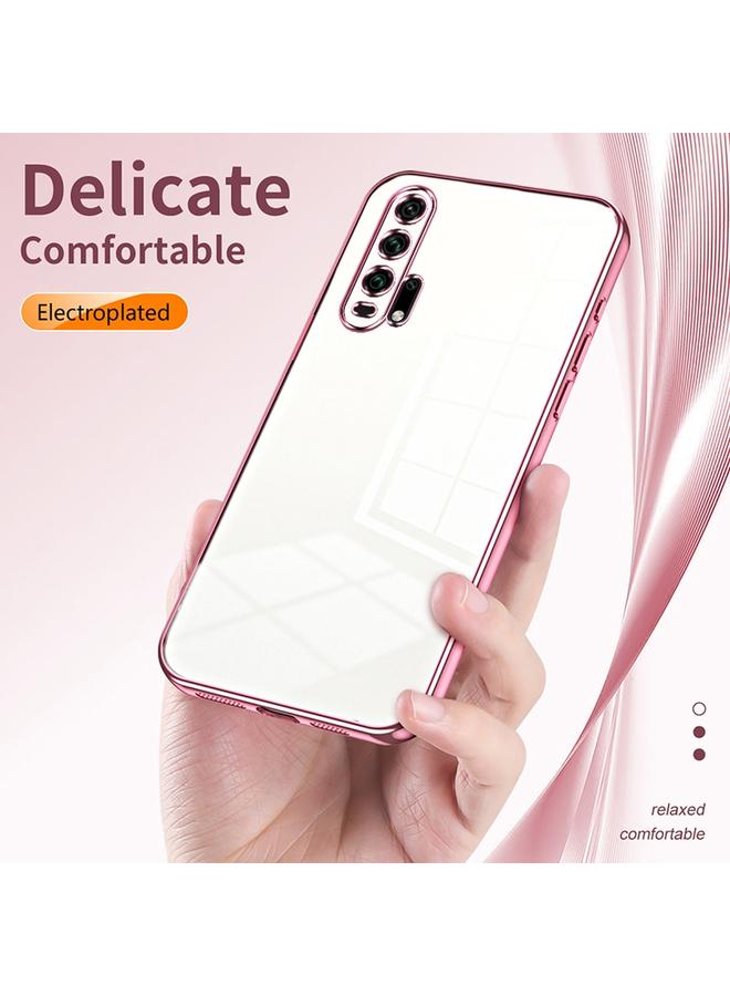 اس-توب جراب لهاتف Honor 20 Pro، جراب هاتف شفاف مطلي بفتحة دقيقة - Image 5