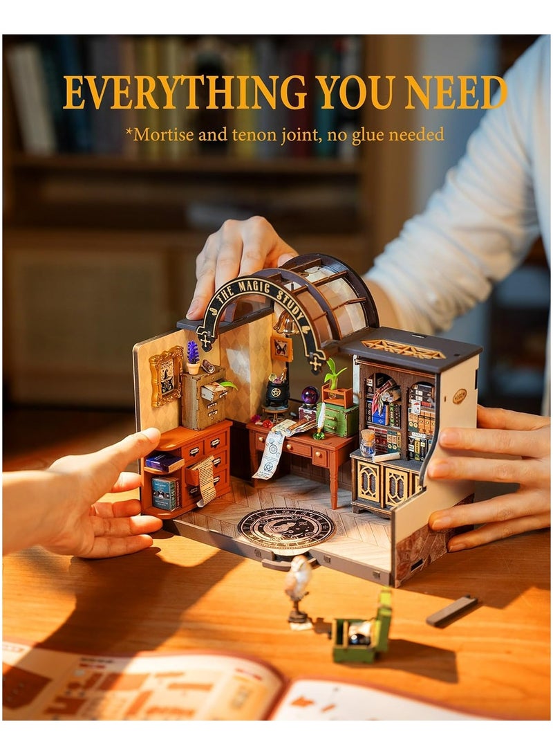 روبوتايم روليف المنزل المصغر السحري DIY DG166 مجموعة ألغاز خشبية ثلاثية الأبعاد للبالغين والمراهقين - ديكور منزلي زخرفي، هدية رمضان والعطلات، عيد الميلاد وذكرى الميلاد لعشاق الألغاز - Image 4