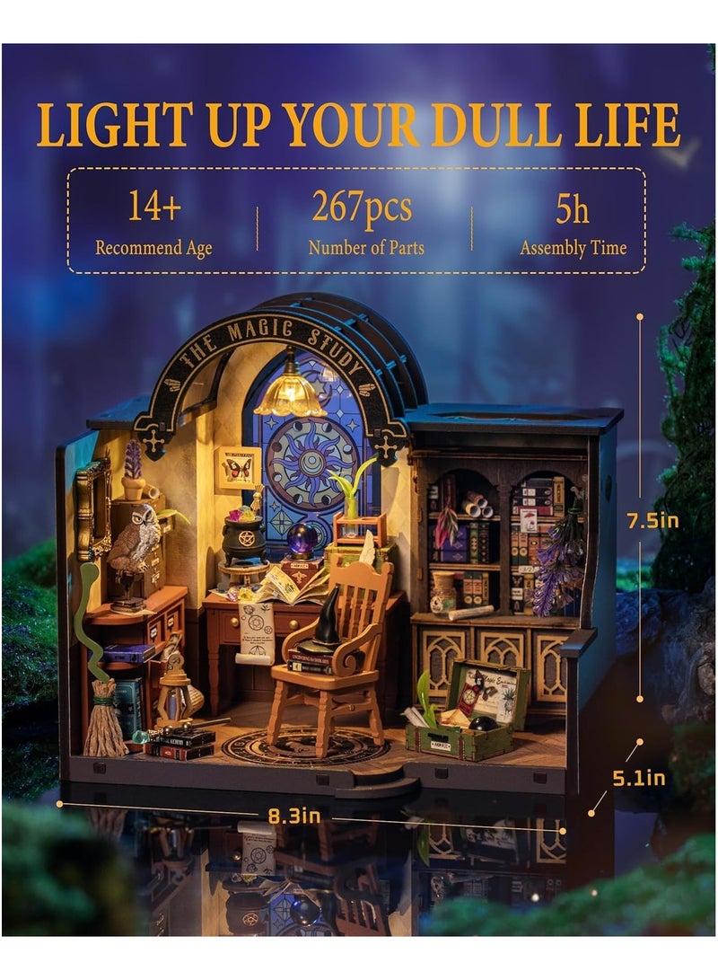 روبوتايم روليف المنزل المصغر السحري DIY DG166 مجموعة ألغاز خشبية ثلاثية الأبعاد للبالغين والمراهقين - ديكور منزلي زخرفي، هدية رمضان والعطلات، عيد الميلاد وذكرى الميلاد لعشاق الألغاز - Image 5