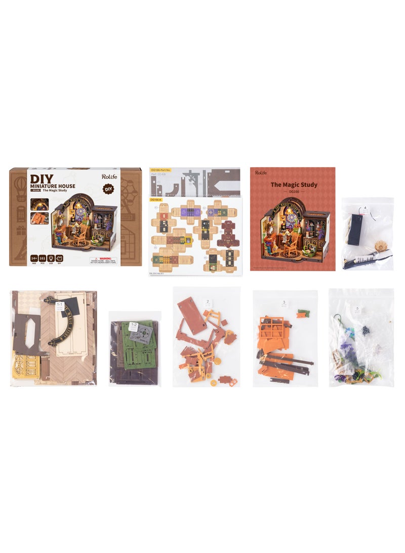 روبوتايم روليف المنزل المصغر السحري DIY DG166 مجموعة ألغاز خشبية ثلاثية الأبعاد للبالغين والمراهقين - ديكور منزلي زخرفي، هدية رمضان والعطلات، عيد الميلاد وذكرى الميلاد لعشاق الألغاز - Image 3