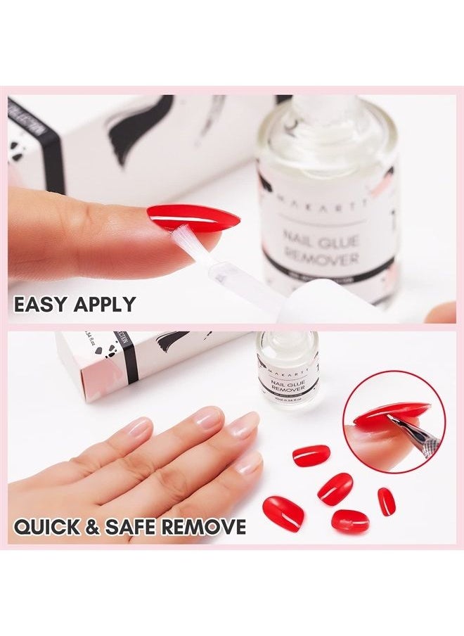 MAKARTT - Instant Nail Glue Remover for Press on Nails, 0.34oz Glue Off for Strong Nail Glue Nail Polish, Debonder Nail Tips Acrylic Nails Fake Nails Adhesive Acetone Free, Can't Remove Gel Nail Polish - Image 1