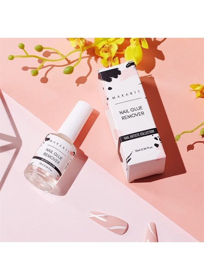 MAKARTT - Instant Nail Glue Remover for Press on Nails, 0.34oz Glue Off for Strong Nail Glue Nail Polish, Debonder Nail Tips Acrylic Nails Fake Nails Adhesive Acetone Free, Can't Remove Gel Nail Polish - Image 1