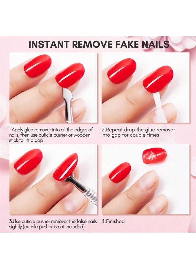 MAKARTT - Instant Nail Glue Remover for Press on Nails, 0.34oz Glue Off for Strong Nail Glue Nail Polish, Debonder Nail Tips Acrylic Nails Fake Nails Adhesive Acetone Free, Can't Remove Gel Nail Polish - Image 1