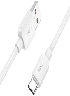 Hoco X96 - Hyper 27W, Charging And Data Transmission Cable, Type-C (1M - 3A) Compatible With Samsung Huawei Xiaomi Oppo - White