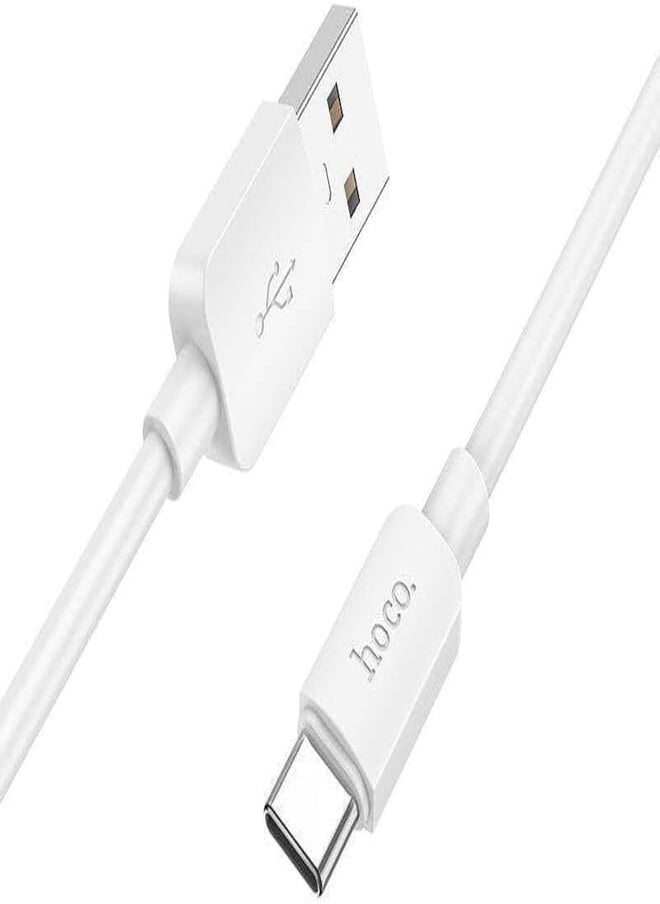 Hoco Hoco X96 - Hyper 27W, Charging And Data Transmission Cable, Type-C (1M - 3A) Compatible With Samsung Huawei Xiaomi Oppo - White 