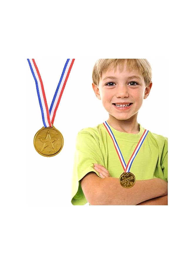 promass Plastic Medals, 20pcs Winning Medals Kids Party Medals for Athletic Games Competition Times Party Decorations - Image 3