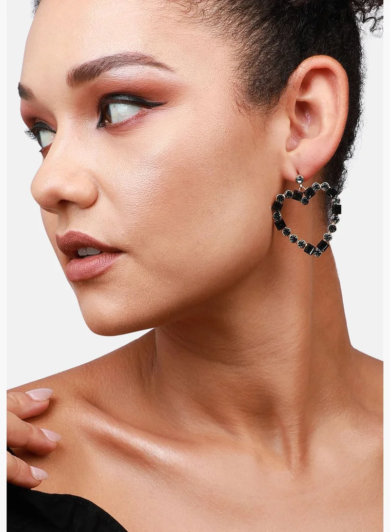 SOHI Gold Plated Designer Stone Western Wear Drop Earring For Women