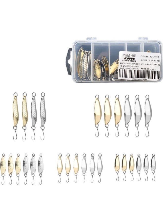 Komerai 29-Piece Spoon Set, Long-Casting Bionic Hard Bait, For Largemouth Bass, White Strip, And Topmouth Culter - Image 3