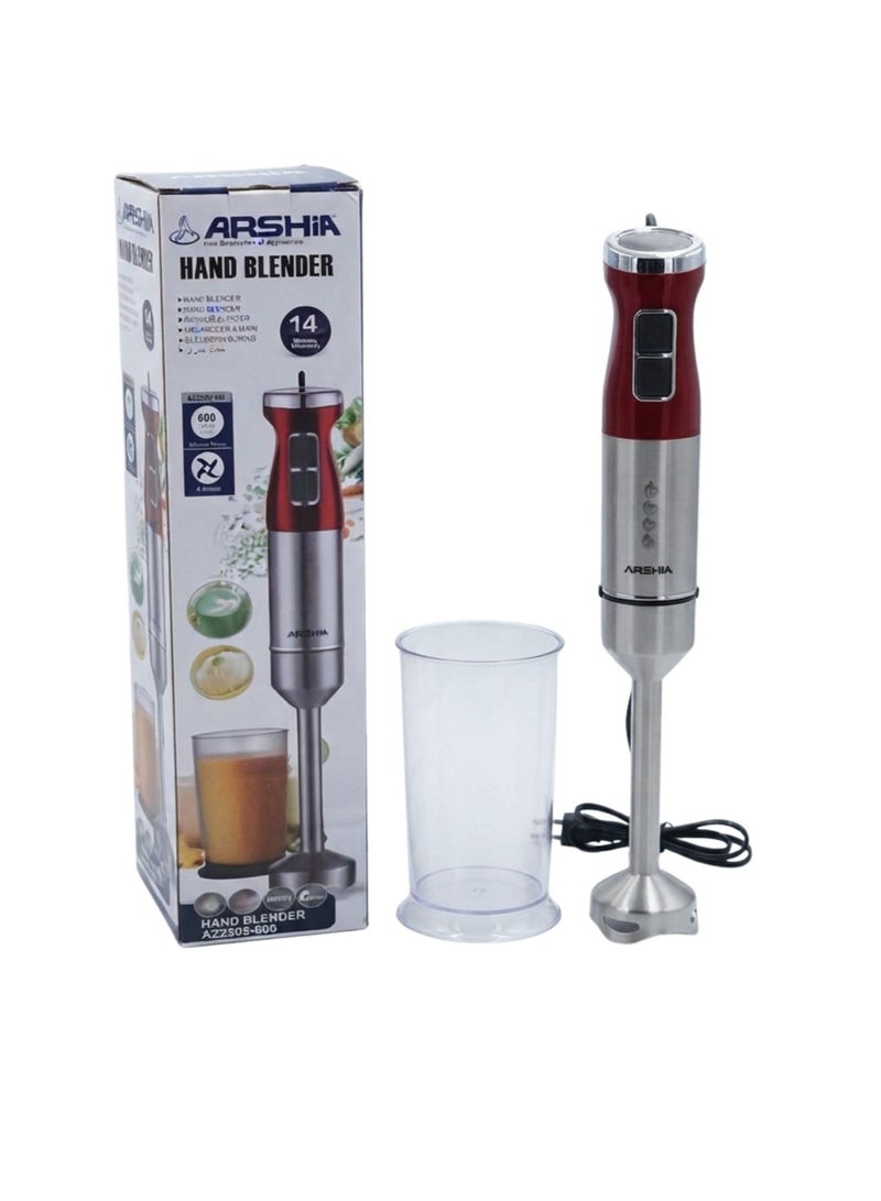 ARSHIA 2-in-1 Hand Blender, 600W, Model AS-605 - Image 1