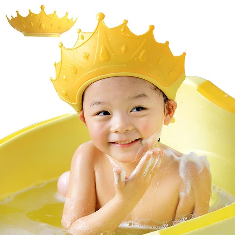 Easy2click Adjustable Baby Shower Cap - Waterproof Silicone Bathing Hat for Kids (1-9 Years) | Eye & Ear Protection for Tear-Free Hair Washing (Large) - Image 1