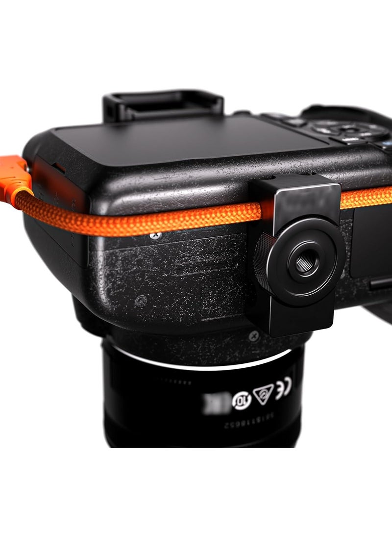 Camera Cable Lock Clamp, Aluminum Alloy Tether Cable Block Clip with 4 Grooves, USB C Tethering Cable Lock Clip Clamp for All DSLR Cameras Cable - Image 5