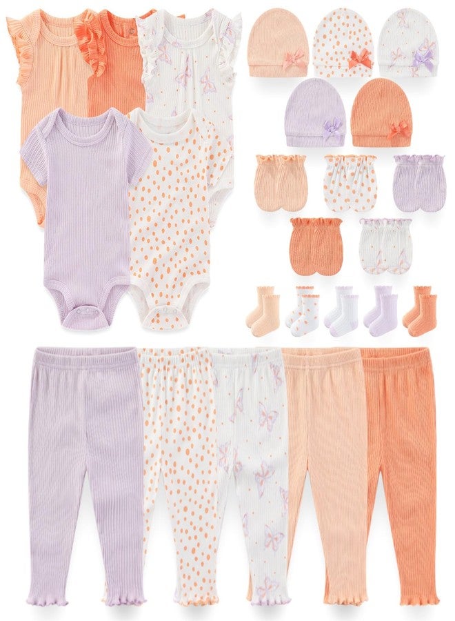Kiddiezoom Newborn Baby Layette Essentials Giftset Clothing Set Short-Sleeve Bodysuit And Long Pants - Image 1