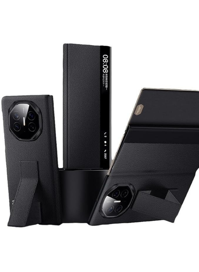 general Leather Case Compatible with Huawei Mate XT, with Hidden Wristband Bracket, Seismic and Anti Fall, with Intelligent Window Automatic Wake-up/sleep - Image 1