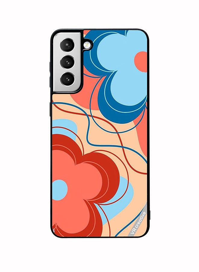 VR CREATIVE Protective Case Cover For Samsung Galaxy S22 Plus 5G Flower Design Multicolour - Image 1