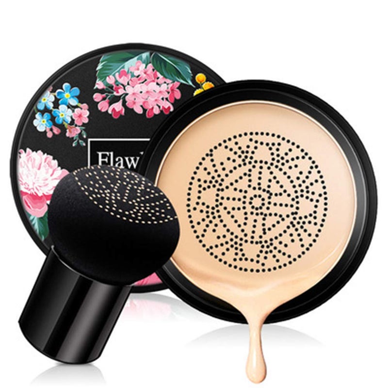 Aooba Air Cushion CC Cream Moisturizing Concealer Mushroom Head Brush Waterproof Makeup Foundation Moisture BB Cream for Women Girls flower