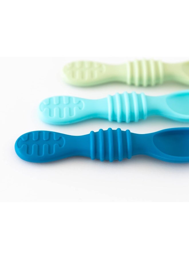 BUMKiNs Bumkins Dipping, Feeding, Baby Led Weaning, Training Spoons, Ages 3 Months+ - 3 Pack - Gumdrop  - Image 2