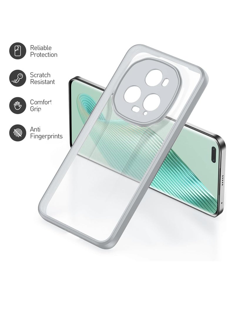 جراب شفاف مقاوم للصدمات ومضاد للاصفرار، جراب واقٍ رفيع، جراب هاتف كامل مع حماية للكاميرا، متوافق مع هاتف Xiaomi Redmi 14C 4G/Poco C75 - رمادي - Image 2