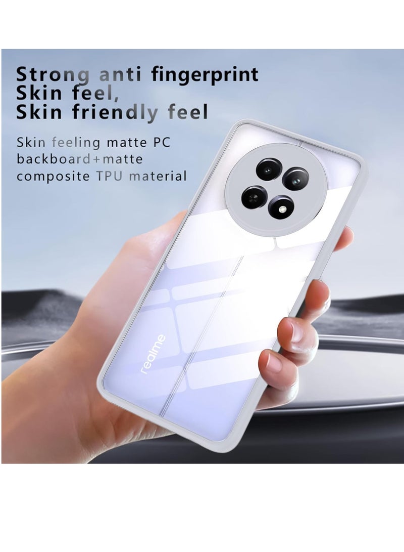 جراب شفاف مقاوم للصدمات ومضاد للاصفرار، جراب واقٍ رفيع، جراب هاتف كامل مع حماية للكاميرا، متوافق مع هاتف Xiaomi Redmi 14C 4G/Poco C75 - رمادي - Image 3