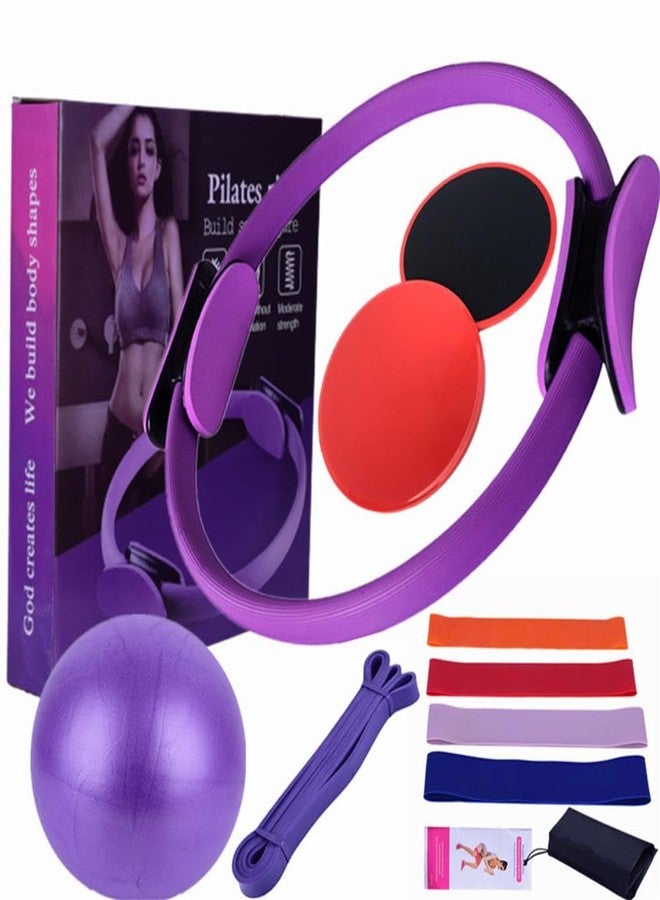 Karlak Pilates Ring Circle,Pilates Equipment for Home Workouts Pilates Ring and Ball Set Resistance Bands & More Perfect for Home Pilates Equipment - Image 1