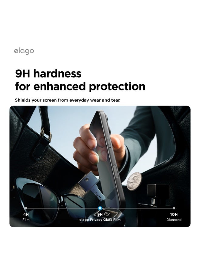 Elago Privacy Tempered Glass for iPhone 17 Pro MAX (2025) Screen Protector - [1 Pack] - Image 4