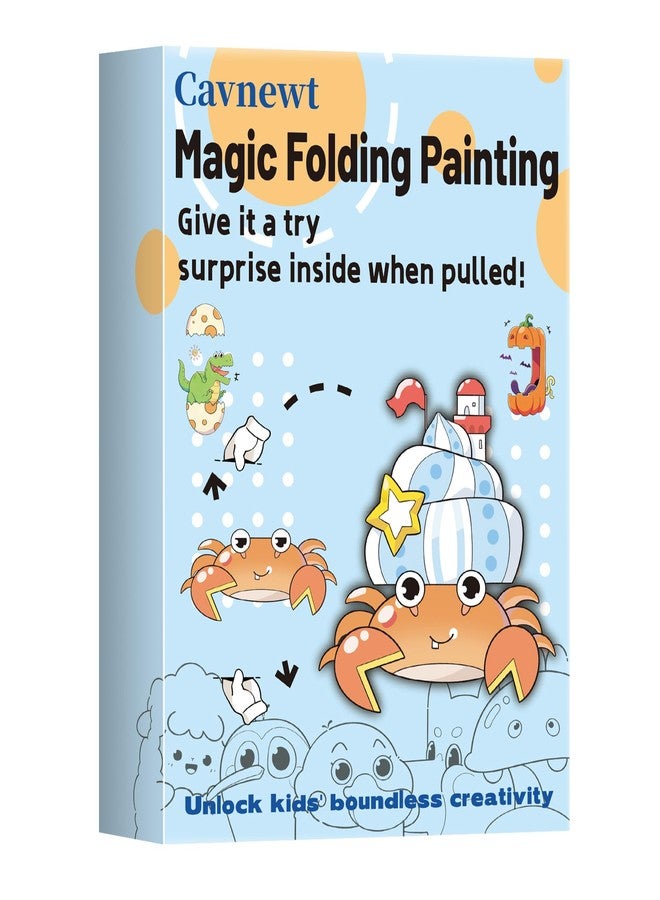 Cavnewt Kids Coloring Book,Magic Foldable Coloring Books for Kids-60 Sheets Surprise Art Activity Books,7.8" x 5.5",Screen-Free Travel Toys for Toddlers & Kids Ages 3-10,Perfect Birthday&Holiday Gifts - Image 1