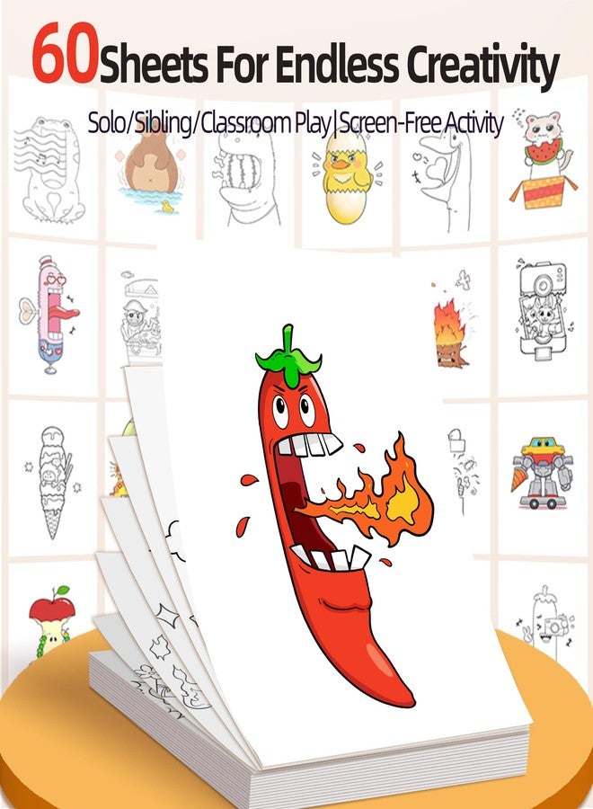 Cavnewt Kids Coloring Book,Magic Foldable Coloring Books for Kids-60 Sheets Surprise Art Activity Books,7.8" x 5.5",Screen-Free Travel Toys for Toddlers & Kids Ages 3-10,Perfect Birthday&Holiday Gifts - Image 3
