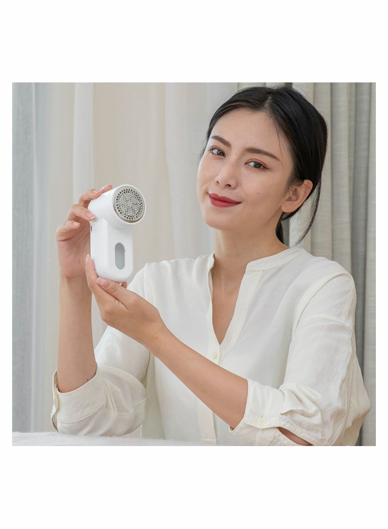 Y&D Fabric Shaver Fuzz Remover, Rechargeable with 6-Blades, Dual Protection, Effectively and Quickly Remove for Clothes, Sweater, Curtain, Socks, Couch, Blanket - Image 2