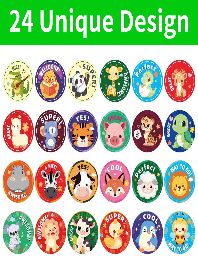 METAPRINT 3 Rolls of Reward Stickers for Kids, 1500 Pcs Teacher Motivational Stickers Supplies for School Classroom Home, 24 Designs (Each Measures 1 in Diameter) - Image 4