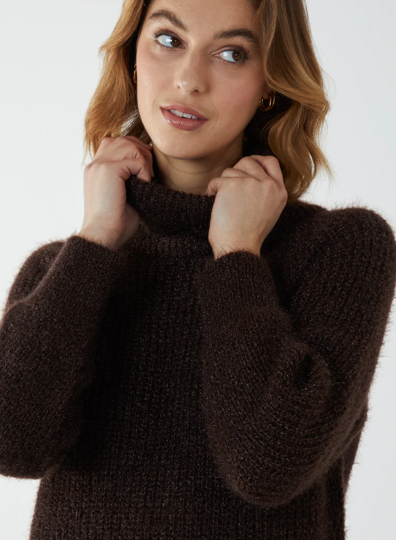 Blue Vanilla Knitted Roll Neck