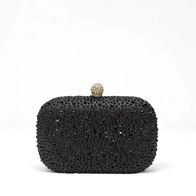 Fashion Women'S Shiny Rhinestone Decoration Small Handbag Box Style Evening Bag Fashionable Elegant Clutch Bag - Image 1