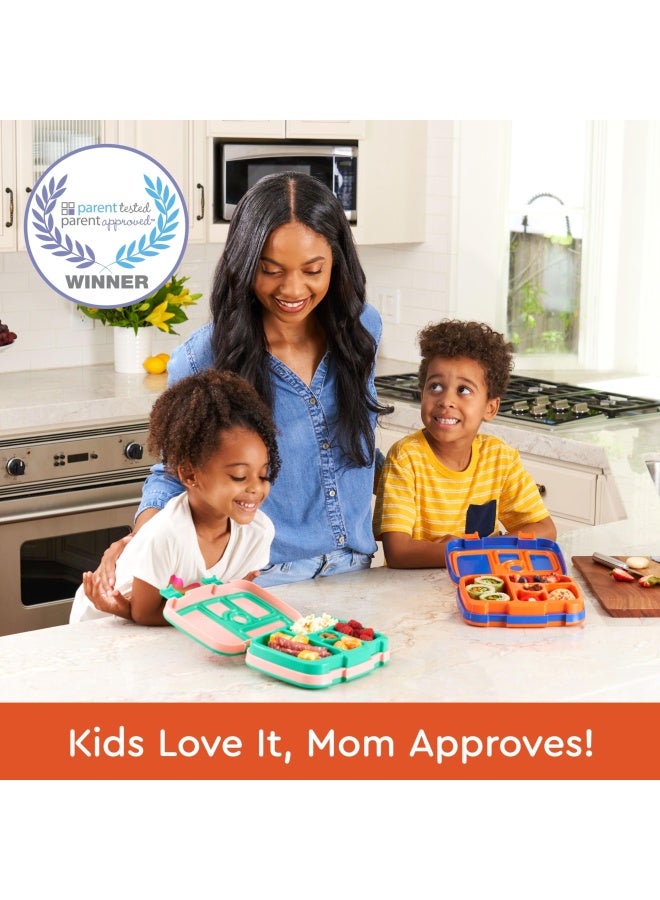 Bentgo Kids Prints Leak-Proof  5-Compartment Bento-Style Kids Lunch Box - Ideal Portion Sizes For Ages 3 To 7 - Bpa-Free And Food-Safe Materials - 2020 Collection - Sports - Image 2