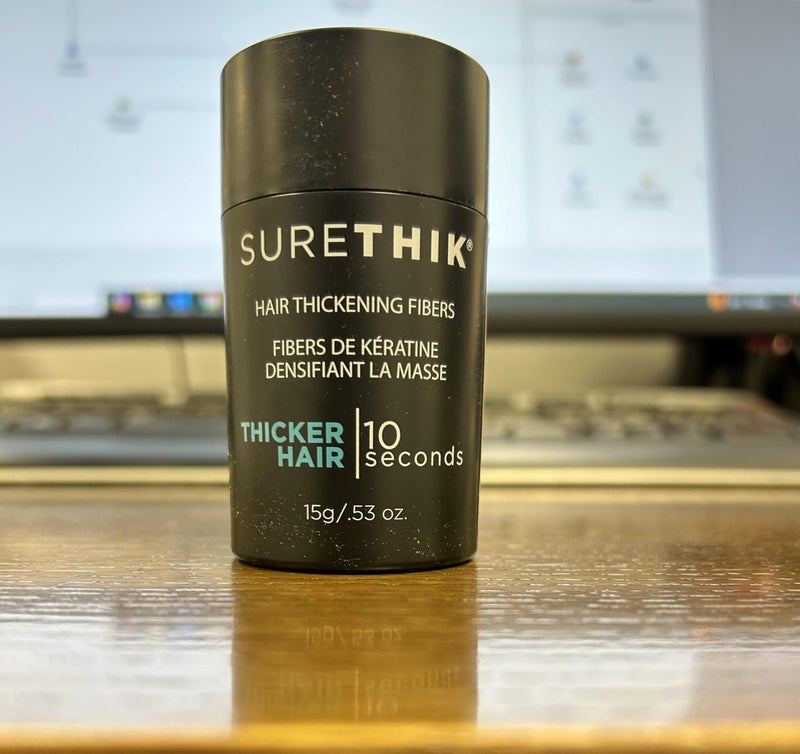 SURETHIK Hair Fibers for Thinning Hair, Building Fibers to Conceal Sparse Areas, Instantly Fuller Looking Hair for Men & Women, Light Blonde, 15g - Image 2