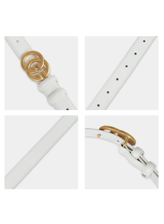 Aurolran Women's Fashion Classic Metal Buckle Leather Belt with Jeans Dress - Image 2
