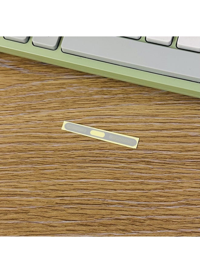 Suitable For Apple Mobile Phone Speaker Dust Net 15 Speaker Dust Sticker Metal Plating 16 Charging Port Protection Sticker 14-Specifications:Arc Style-silver-common To All Apple 12/13/14/15/16  - Image 1