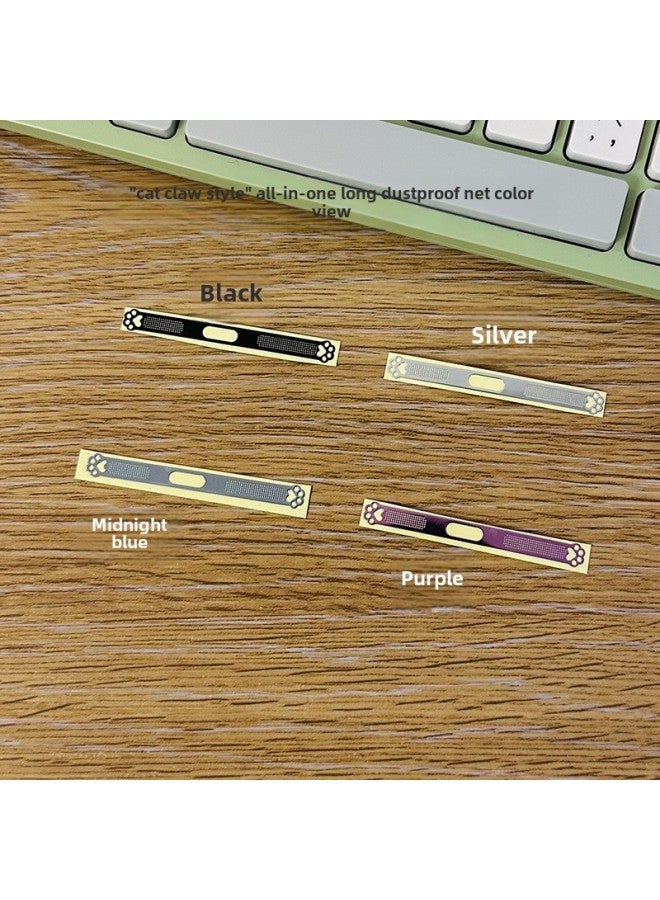 Suitable For Apple Mobile Phone Speaker Dust Net 15 Speaker Dust Sticker Metal Plating 16 Charging Port Protection Sticker 14-Specifications:Arc Style-silver-common To All Apple 12/13/14/15/16  - Image 5