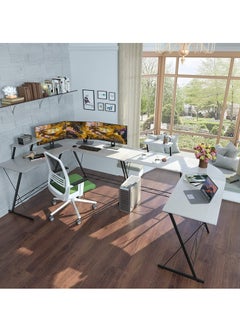 ZUIHAO L Shaped Corner Desk 130cm Home Office Computer Table  - Image 3