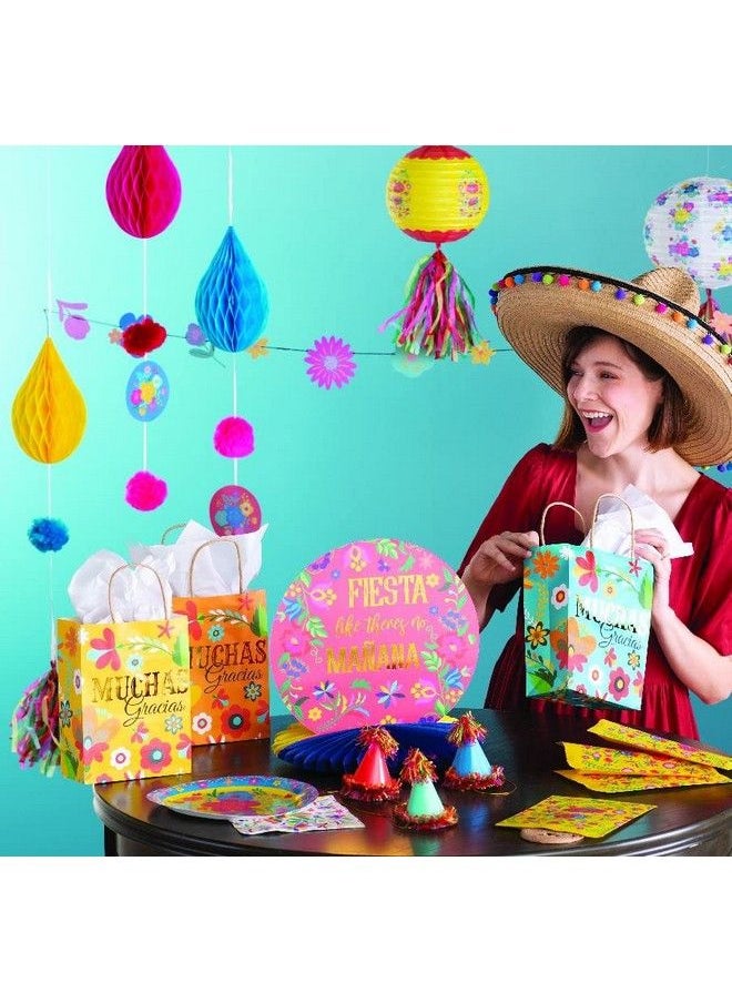 Fun Express Fiesta Muchas Gracias Gift Bags (Set Of 12) Cinco De Mayo Party Gift Bags Supplies  - Image 3