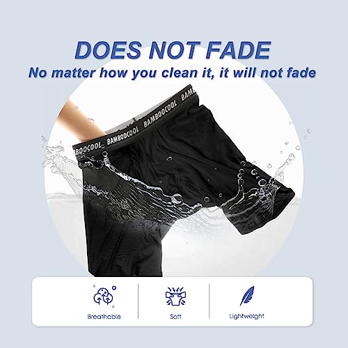 BAMBOO COOL Men's Long Boxer Briefs Performance Long Leg Sports Boxer Brief Underwear MultiPack - Image 4