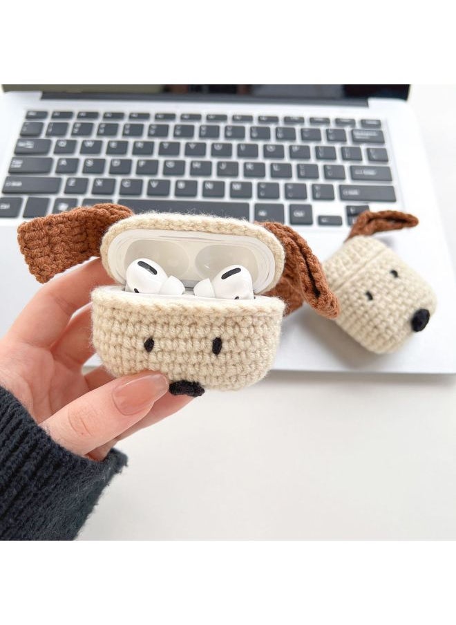 Generic - Airpods 4 Headphone Protective Case Cartoon Plush Doll For Apple1/2/3 Gen Pro Wireless Bluetooth Soft-Color:Plush Soft Shell-Long Ears Brown Dog-Model:Airpods (third Generation) Protective Case - Image 1