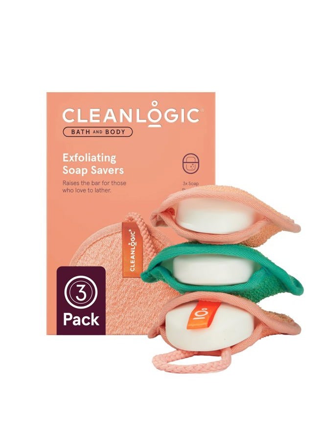 cleanlogic Exfoliating Soap Saver Assorted Colors, 3 count - Image 1