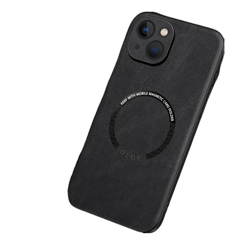 غطاء واقي، حماية من السقوط، أسود ملمس جلد، مقاوم للصدمات لـ iPhone 11 باللون الأسود لترتيب الأغراض للاستخدام العملي للاستخدام الخارجي - Image 1
