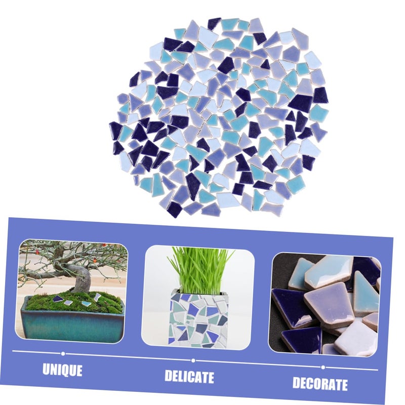 400g Unique Irregular Mosaic Tiles DIY Mosaic Craft Tiles Bulk Petals for Crafts - Image 4