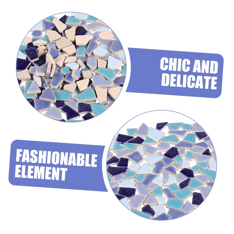 400g Unique Irregular Mosaic Tiles DIY Mosaic Craft Tiles Bulk Petals for Crafts - Image 5