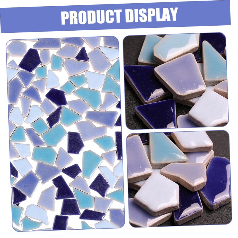 400g Unique Irregular Mosaic Tiles DIY Mosaic Craft Tiles Bulk Petals for Crafts - Image 2