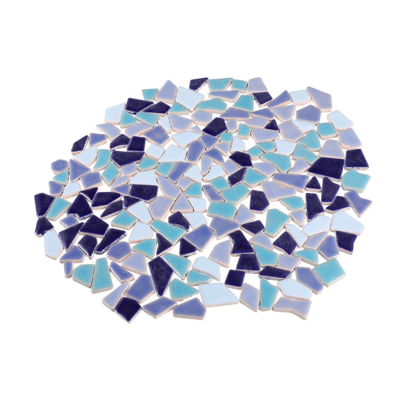 400g Unique Irregular Mosaic Tiles DIY Mosaic Craft Tiles Bulk Petals for Crafts - Image 1