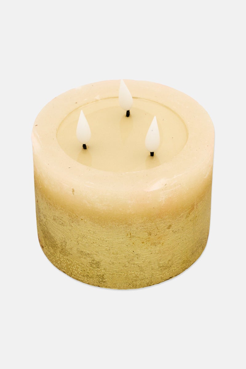 Muy Mucho Led Wax Candle, Gold - Image 1