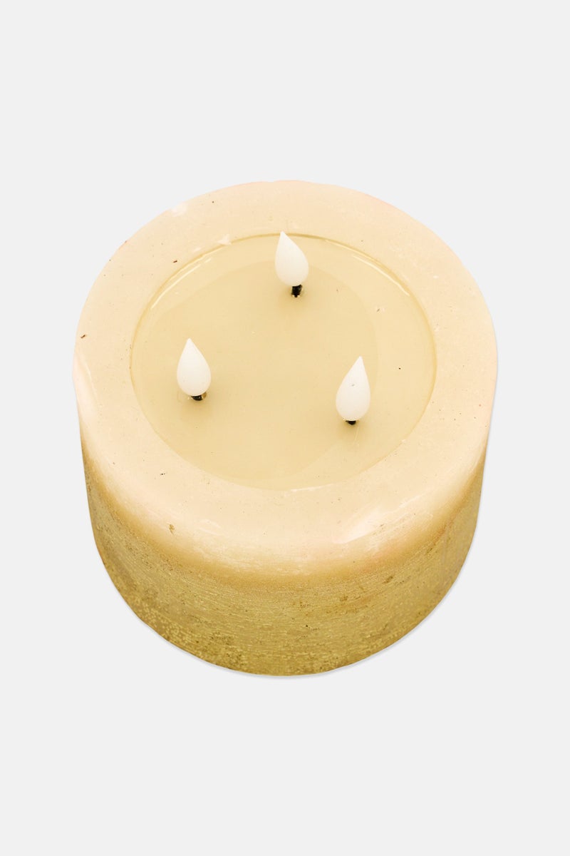 Muy Mucho Led Wax Candle, Gold - Image 3